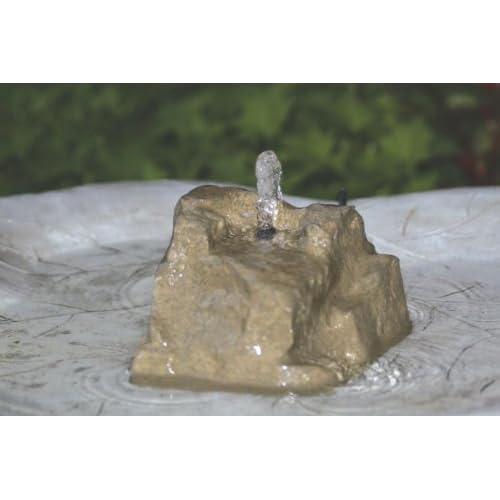 Birds Choice Solar Powered Granite Bubbler and Fountain Rock