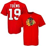 Reebok Chicago Blackhawks #19 Jonathan Toews Red Net Player T-shirt