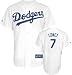 James Loney Jersey: Adult 2010 Majestic Home White Replica #7 Los Angeles Dodgers Jersey