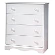 Pure White 4 Drawer Chest