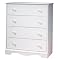 Pure White 4 Drawer Chest