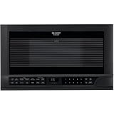 Sharp R-1210 1-1/2-Cubic-Foot 1100-Watt Over-the-Counter Microwave, Black