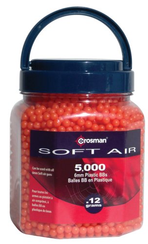 Crosman 6mm plastic airsoft BBs, 0.12g, 5000 