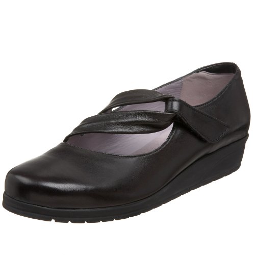 BeautiFeel Women's Pleasure Wedge,Black Leather,38 EU (US WOMEN'S 8 M)