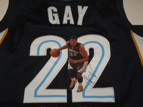 Rudy Gay Signed Autographed Memphis Grizzlies Jersey Authentic Certified Coa