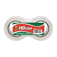 Duck Brand HD Clear High Performance Grade Packaging Tape, 1.88&amp;#34; x 109.3 Yards, 2.6 Mil, Crystal Clear, 2-Pack (305435)