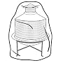 Tall Fire Pit Cover, Charcoal