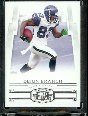 2007 Donruss Threads Football Cards # 44 Deion Branch - Seattle Seahawks