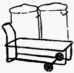 Product details for Narita Trading #NTC501BK ADJ Black Trash Can Cart