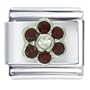 January Garnet Color Birthstone Flower April's Diamond Italian Charm