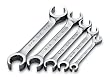 SK 386 SuperKrome 5 Piece 6 Point 1/4-Inch to 7/8-Inch 15 Degree Offset Flare Nut Wrench Set