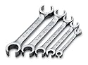 SK 386 SuperKrome 1/4-to-7/8-Inch 15-Degree 6-Point Offset Flare Nut Wrench Set, 5-Piece