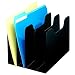 Buddy Products 540-4 Classic vertical organizer, 4 sections, steel, 8wx10-3/4dx7-1/4h, black