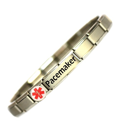 Pacemaker Medical ID Alert Bracelet - One size fits all.- Totally Adjustable - JSC Jewellery THE Medical ID Charm Bracelet Specialists.