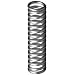 302 Stainless Steel Compression Spring, 0.12" OD, 0.018" Wire Size