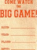 Inkadinkado Mounted Stamp BIG GAME INVITATION Size: 2.75 x 4