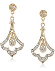 Downton Abbey "Stardust Boxed" Edwardian Pave Crystal Accent Drop Earrings