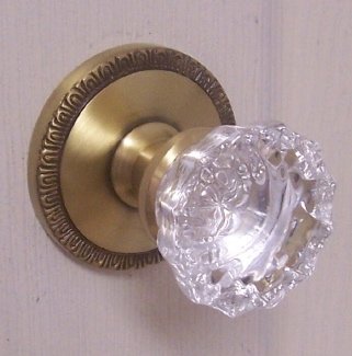 Exceptional Antique Depression Crystal Passage Door Knob set Recreation, guaranteed the very best.