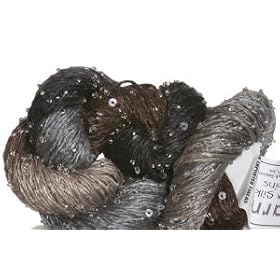 Artyarns Yarn - Beaded Silk & Sequins Yarn - 144 - Brown/Grey w/Silver
