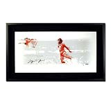 Michael Jordan Autographed Chicago Bulls -Gatorade Slam Dunk- 24x12 Photo Collage - Framed (UDA)