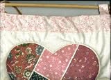 Sewn Quilted Patchwork Cloth Wall Hanging - Heart Design