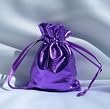 3x4 Metallic Lame Wedding Favor Gift Bags/Pouches - Purple (10 Bags)