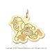 14k Yellow Gold Cincinnati Reds Carved Mascot Pendant
