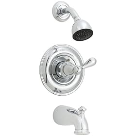Delta Faucet 1460-717 Botanical Single-Handle Tub and Shower Faucet, Chrome