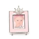 Mud Pie Baby Little Princess Jeweled Pink Enamel Photo Frame, Tiara
