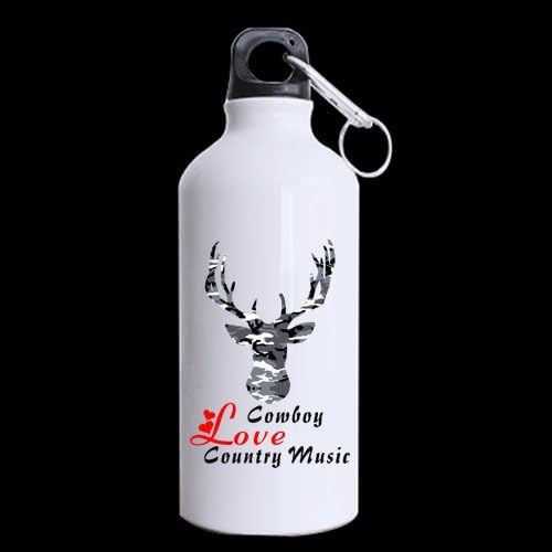 Funny Boy Mug - Hipster Grey White Army Camouflage Deer Head Cowboy Love Country Music Sports Bottle Or Tea Mug - 13.5 Oz