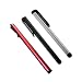 3 Pack (Red + Black + Silver) of Universal Touch Screen Stylus Pen for Apple iPod Touch 2nd 3rd Gen, iPhone 3G 3GS iPad