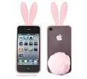 iPhone4S用 ラビットケース うさぎ(スケルトンピンク) iPhone4にも対応