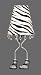 Eve Table Feet Lamp, Zebra Shade with Matching Sandals