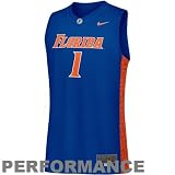 Nike Florida Gators #1 Royal Blue Aerographic HyperElite Performance Twill Basketball Jersey