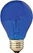 GE Lighting Party Light 49724 25-Watt Blue A19 Light Bulb with Medium Base, 1-Pack