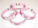 Pack Of 4 Pink Ribbon Bangle Bracelets - Breast Cancer Awareness / Fundraisers / Party Favors