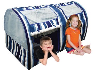 Bazoongi Kids Blue Striped Bed Tent