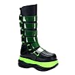 3 Inch Platform MENS BOOTS Neon UV Black Light Reative Dance Club Boots