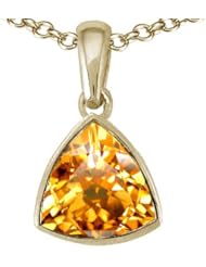 Tommaso Design (tm) Trillion Cut Genuine Citrine Pendant