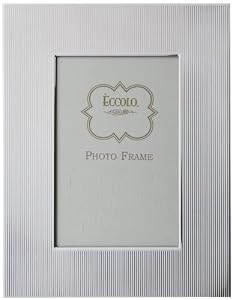 Vertical Lines Silverplate 5x7 Picture Photo Frame