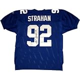 Michael Strahan Autographed/Hand Signed Reebok Authentic Blue New York Giants Jersey