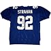 Michael Strahan Autographed/Hand Signed Reebok Authentic Blue New York Giants Jersey