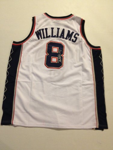 New Jersey Nets DERON WILLIAMS Signed Autographed NBA Jersey COA