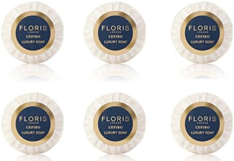 Floris London Cefiro Luxury Pleated Soaps - Set of 6, 30 Gram Soaps