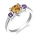 Sterling Silver 1.25 cts Trillion Citrine & title=