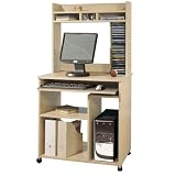 South Shore Furniture Morgan Collection Computer Cart, Natural Maple