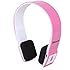 HDE Rechargeable Bluetooth Music Headphones Online Video Game Chat Headset for PS3 (Pink)