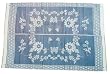 Patio Mats 002 6' x 9' Blue Floral Pattern Reversible Patio Mat