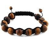 10mm Matte Tiger Eye (Black String) Hand-Made Bracelet