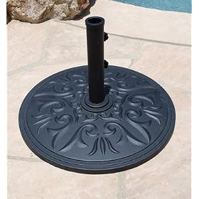 45 lbs Premium Aluminium Cast Umbrella Base Stand - Textured Black from Umbrella Bases